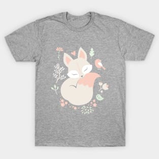 Sleeping Fox - grey T-Shirt